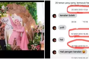 Kisah cinta pria kirim pesan tak dibalas sejak 2013, berakhir indah