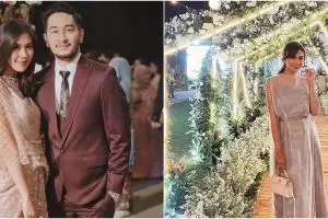 11 Pesona Syahnaz hadiri kondangan, badan langsingnya tuai pujian