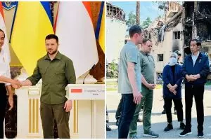 13 Momen Jokowi di Ukraina, tinjau apartemen yang hancur akibat perang