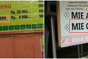 10 Tulisan lucu menu ayam ini malah bikin pembeli bingung