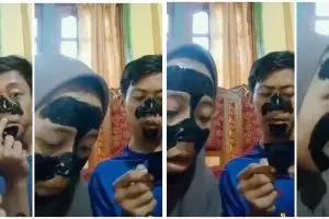 Nggak baca kemasan, pasangan ini maskeran wajah pakai semir mobil