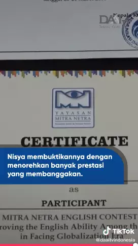 kisah gadis tuna netra berprestasi menginspirasi Tiktok