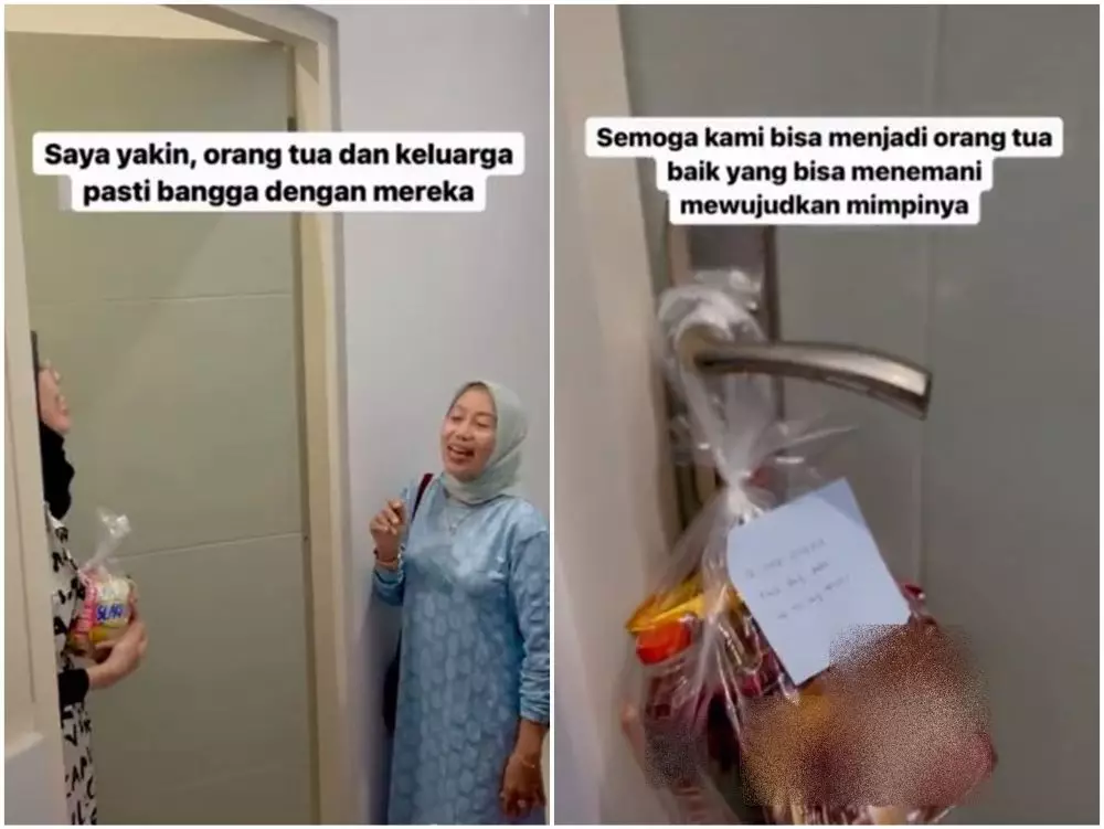 ibu kos berikan makanan penghuni uas © TikTok ibu kos berikan makanan penghuni uas © TikTok