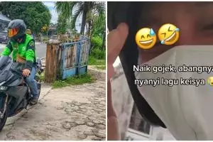 Driver ojek online nyanyi lagu Keisya Levronka, endingnya malah kocak