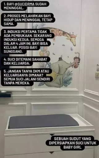 bayi polwan Suci meninggal dunia © Instagram