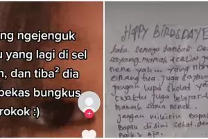 Kisah anak dapat bungkus rokok dari bapaknya di sel, isinya bikin haru