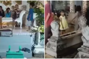 Heboh pesta pernikahan digelar di tengah kuburan, tuai kritikan publik