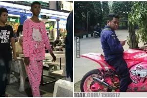 13 Momen lucu totalitas fans Hello Kitty ini bikin senyum tipis