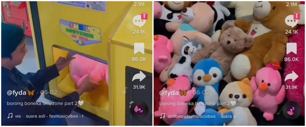 Pria ini borong boneka dari mesin capit, skill-nya bikin melongo