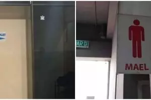 11 Papan petunjuk ke toilet ini kata-katanya bikin salah fokus