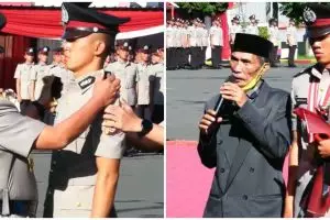 11 Momen haru anak sopir angkot jadi lulusan polisi terbaik
