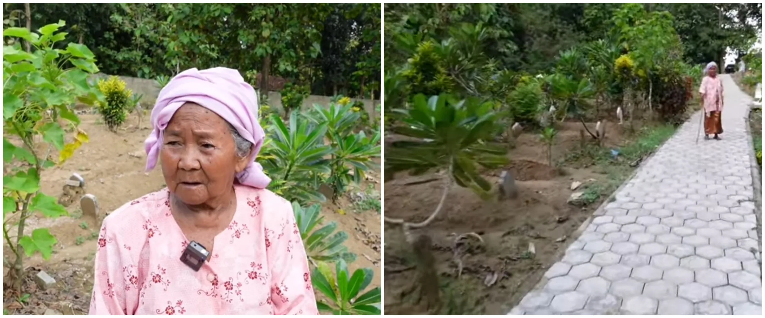 Nenek ini bangun rumah di samping makam suami, kisahnya bikin haru