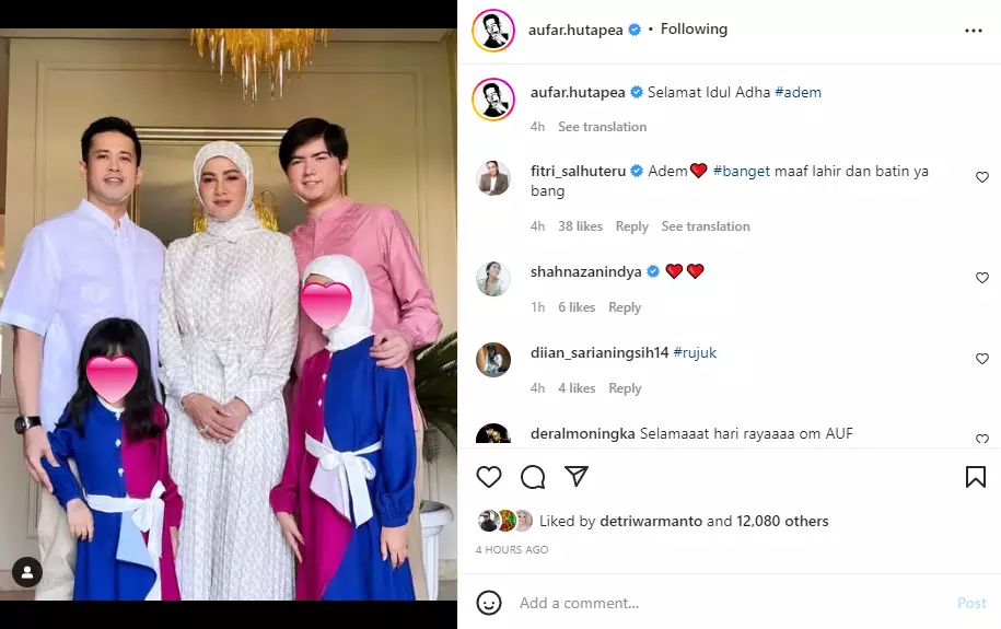 Momen manis Olla Ramlan & Aufar Instagram