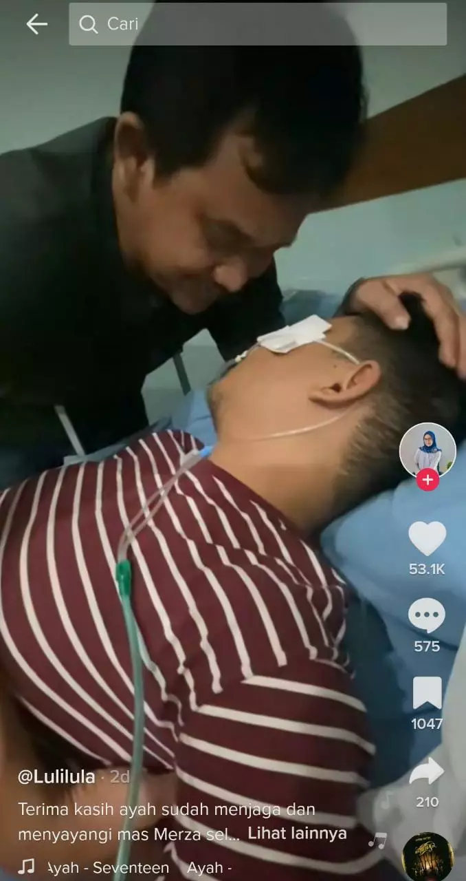 Kisah ayah temani sang anak hingga akhir hayat Tiktok