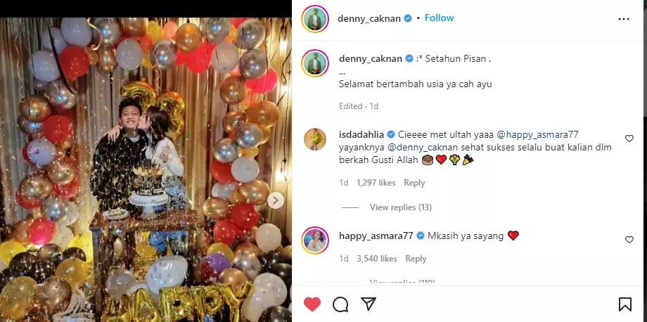 Kisah cinta Denny Caknan dan Happy Asmara Berbagai sumber Kisah cinta Denny Caknan dan Happy Asmara Berbagai sumber