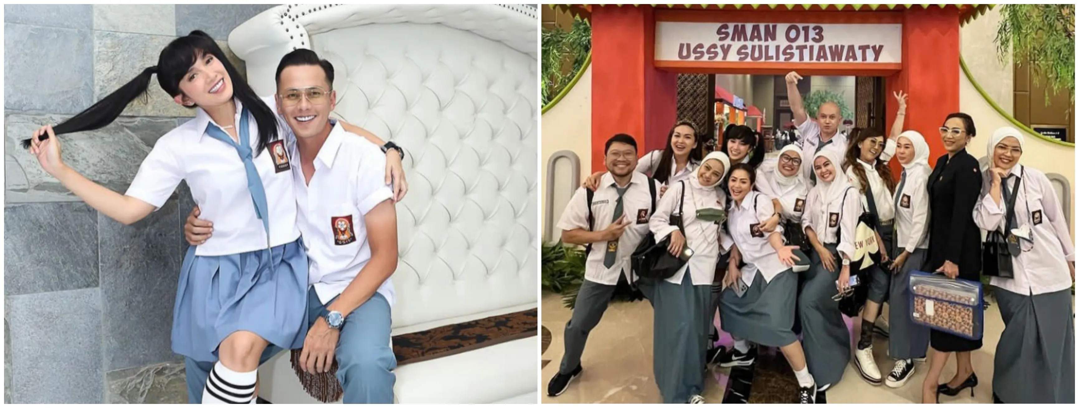 11 Momen pesta ultah Ussy Sulistiawaty, Yuni Shara luwes jadi anak SMA
