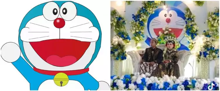 Pengantin ini gelar pernikahan bertema Doraemon, ini 7 potretnya