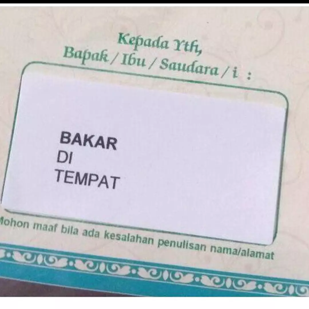 15 Tulisan lucu di undangan ini absurd abis, bacanya bikin mikir keras