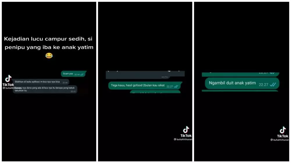 penipu kembalikan uang ojol anak Yatim © berbagai sumber