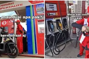 11 Meme lucu tanya jawab di pom bensin ini bikin tertawa geli