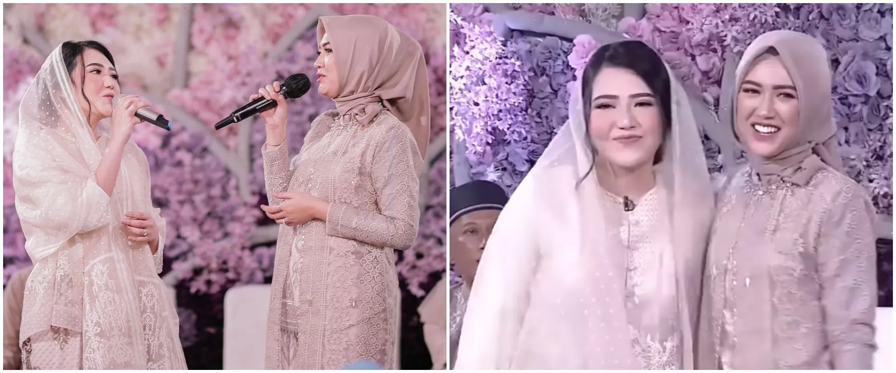 Tampil berhijab, 9 potret Happy Asmara di rangkaian nikahan Via Vallen