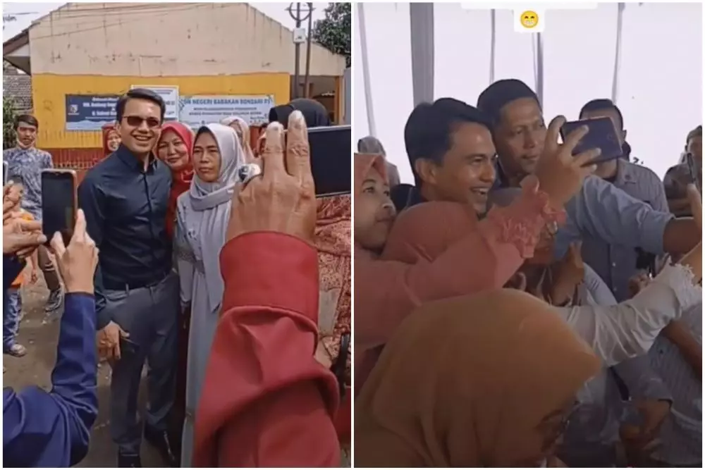 sahrul gunawan diserbu emak-emak selfie © TikTok sahrul gunawan diserbu emak-emak selfie © TikTok