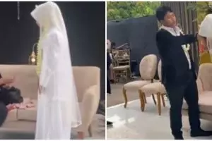 Aksi pengantin lempar mahar Rp 100 juta di pelaminan, tuai kecaman