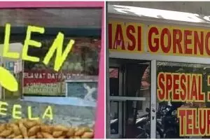 11 Tulisan absurd di kaca gerobak pedagang makanan, bikin mikir keras