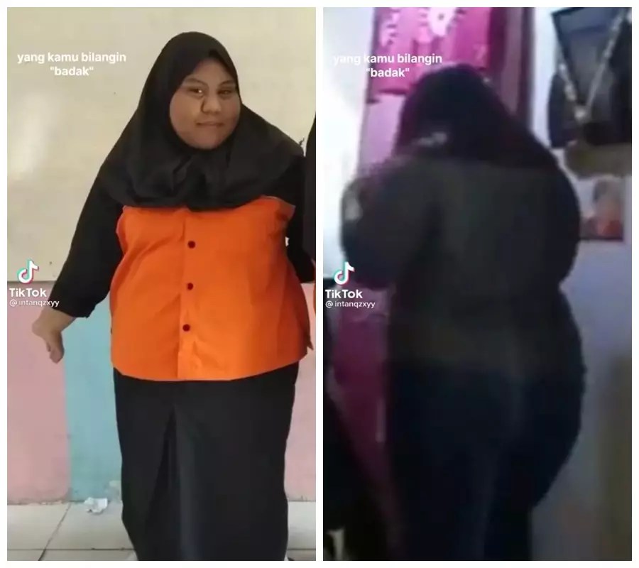 tranformasi wanita diet © TikTok/@intanqzxyy