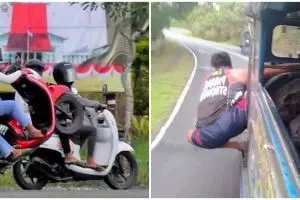 11 Momen lucu orang lagi atraksi, aksinya bikin melongo