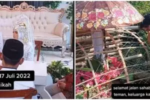 Baru 2 hari menikah, pria ini menahan pilu sang istri meninggal dunia