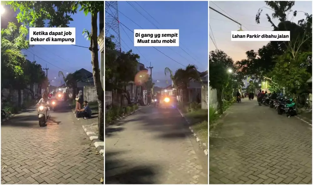 dekorasi di gang kampung © TikTok