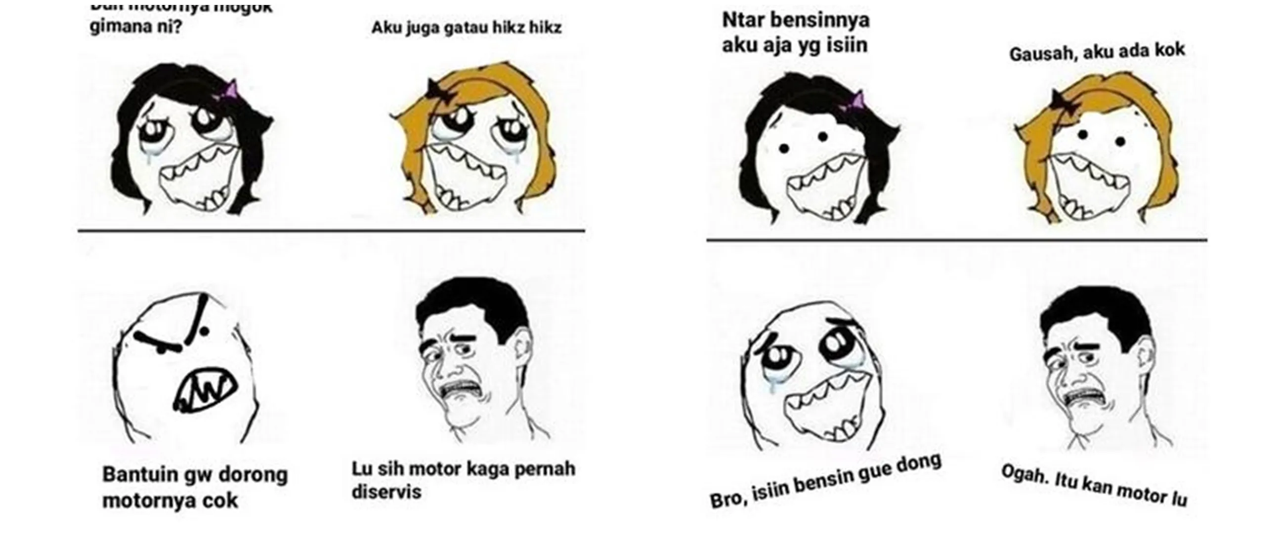 13 Meme lucu perbedaan reaksi antara cowok dan cewek ini relate abis