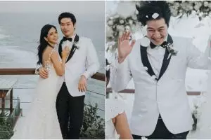11 Momen nikahan Yeslin Wang eks istri Delon Idol, di pinggir pantai