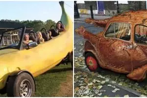 11 Modifikasi mobil bentuk makanan ini bikin melongo, ada buah-buahan