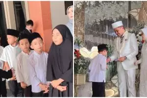 Undang anak yatim ke pernikahan, aksi pasangan pengantin bikin salut