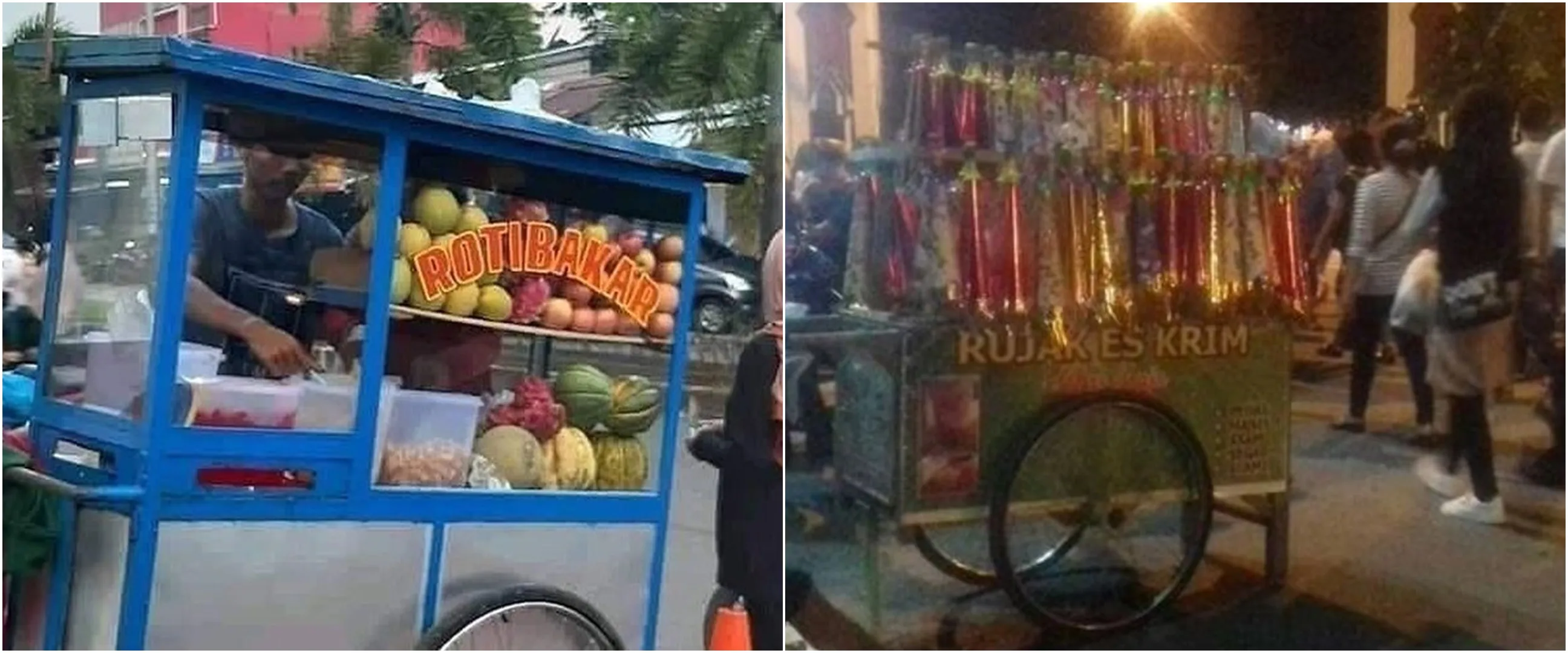 13 Salah tulis di gerobak dorong ini bikin bingung yang lihat