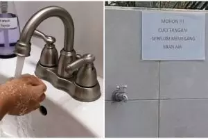 11 Tulisan absurd aturan di tempat cuci tangan, bikin tepuk jidat