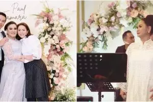 Gaya 9 seleb di pernikahan Tamara Geraldine, Yuni Shara anggun