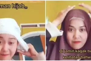 Emak-emak beri tips kalau lupa bawa dalaman hijab, idenya kocak