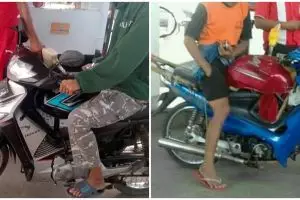 11 Momen lucu isi bensin jadi gampang, idenya boleh juga