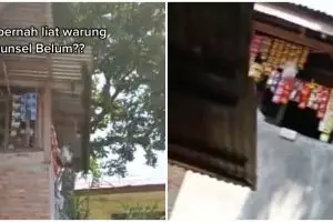 Penampakan warung tak biasa, tingginya bak rumah Rapunzel