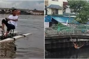 13 Tingkah nyeleneh orang di sungai ini bikin nggak habis pikir