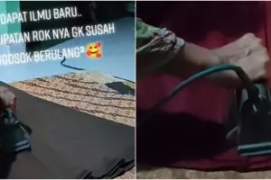 Ibu Ini tunjukkan trik setrika rok sekolah agar rapi, antiribet
