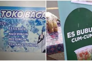 21 Tulisan kocak spanduk jual minuman dingin ini bikin cekikikan