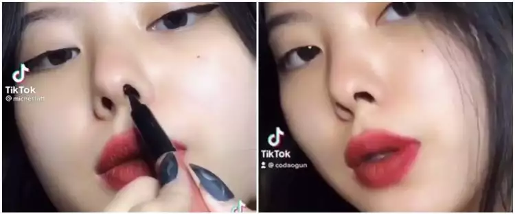 Ikuti tren makeup hack, hasil riasan wanita ini jauh dari ekspektasi