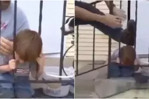 Terjebak di jeruji pagar, cara bocah bebaskan diri ini bikin salut