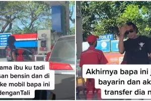 Bantu ibu dan anak yang kehabisan bensin, aksi pria ini tuai pujian