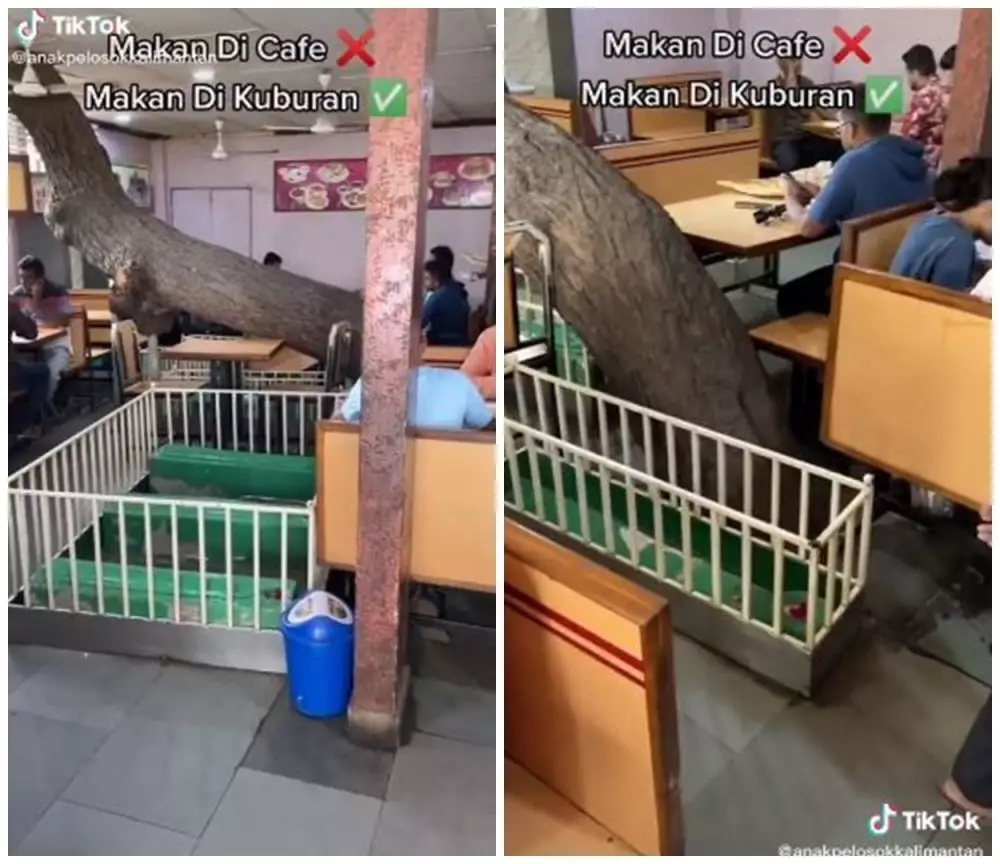 ada makam di tengah restoran © berbagai sumber