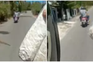 Aksi dua pria jujur kembalikan tempe yang jatuh di jalan, tuai pujian